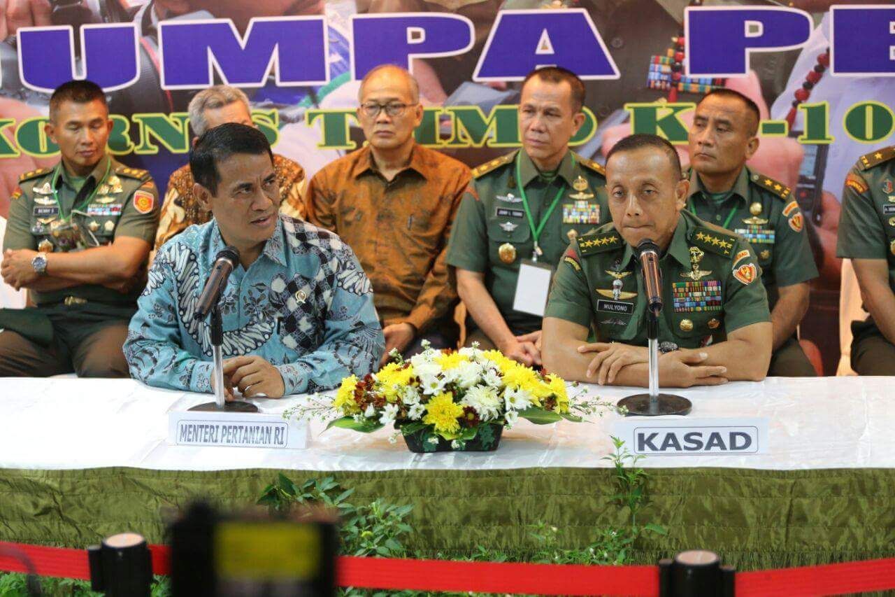 Kementan -TNI Sinergi Wujudkan Ketahanan Pangan Untuk Pertahanan Negara